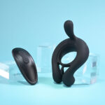Playboy Pleasure TRIPLE PLAY - Black USB Rechargeable Cock Ring with Wireless Remote - Image 2