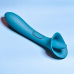 Playboy Pleasure TRUE INDULGENCE - Teal 21.3 cm USB Rechargeable Vibrator with Flicking Tip - Image 2