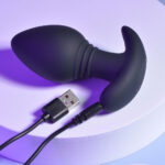 Playboy Pleasure PLUG & PLAY - Black 10.3 cm USB Rechargeable Vibrating Butt Plug with Wireless Remote - Image 8
