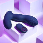 Playboy Pleasure PLEASURE PLEASER - Blue USB Rechargeable Vibrating Prostate Massager with Wireless Remote - Image 3