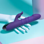 Playboy Pleasure HOP TO IT - Purple 23.5 cm USB Rechargeable Rabbit Vibrator - Image 7