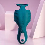 Playboy Pleasure BRING IT ON - Teal USB Rechargeable Thrusting Anal Plug with Cock Ring - Image 7