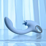 Playboy Pleasure SAPPHIRE SKY - Blue 21.6 cm USB Rechargeable Vibrator with Double Tongue Stimulator - Image 3