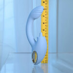 Playboy Pleasure SAPPHIRE SKY - Blue 21.6 cm USB Rechargeable Vibrator with Double Tongue Stimulator - Image 8