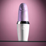 Playboy Pleasure GETAWAY - White/Purple 14.2 cm USB Rechargeable Tapping Stimulator - Image 3
