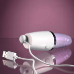Playboy Pleasure GETAWAY - White/Purple 14.2 cm USB Rechargeable Tapping Stimulator - Image 9