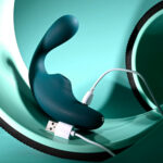 Playboy Pleasure CHARMER - Blue USB Rechargeable Vibrator with Clitoral Suction - Image 8