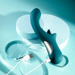 Playboy Pleasure HARMONY - Blue 22.9 cm USB Rechargeable Vibrator with Clitoral Flicker - Image 9