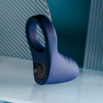 Playboy Pleasure PLEASURE POINT - Blue USB Rechargeable Vibrating Cock Ring - Image 6