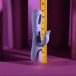 Playboy Pleasure TAP ME IN - Purple 24.2 cm USB Rechargeable Rabbit Vibrator with Tapping Shaft - Image 8