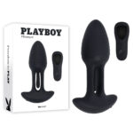Playboy Pleasure RIM SHOT - Black 11.4 cm USB Rechargeable Vibrating Butt Plug