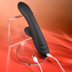 Playboy Pleasure AUREUS - Black 22.7 cm USB Rechargeable Rabbit Vibrator with Internal Flicker - Image 9