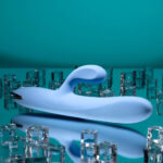 Playboy Pleasure UP AND AWAY - Blue 26.7 cm USB Rechargeable Rabbit Vibrator - Image 4
