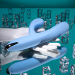 Playboy Pleasure UP AND AWAY - Blue 26.7 cm USB Rechargeable Rabbit Vibrator - Image 7