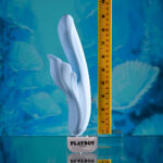 Playboy Pleasure IN BLOOM - Blue 23.5 cm USB Rechargeable Thrusting Tapping & Heating Dual Vibrator - Image 8