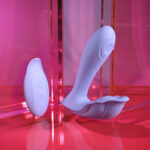 Playboy Pleasure LILAC FANTASY - Purple 13.5 cm USB Rechargeable Tapping Vibrator with Remote - Image 6
