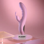 Playboy Pleasure RUB ME RIGHT - Pink 23.2 cm USB Rechargeable Thrusting Rabbit Vibrator - Image 2