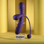 Playboy Pleasure TWISTED PLAYGROUND - Purple USB Rechargeable Vibrator and Cock Ring Kit - Image 2