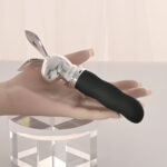 Playboy Pleasure BUNNY ON THE GO - Black/Chrome 18.6 cm USB-C Rechargeable Vibrator - Image 2