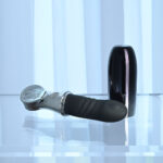 Playboy Pleasure BON VOYAGE - Black/Chrome 18.7 cm USB-C Rechargeable Tapping Vibrator - Image 4
