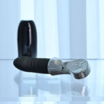 Playboy Pleasure BON VOYAGE - Black/Chrome 18.7 cm USB-C Rechargeable Tapping Vibrator - Image 5