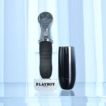 Playboy Pleasure BON VOYAGE - Black/Chrome 18.7 cm USB-C Rechargeable Tapping Vibrator - Image 6