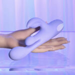 Playboy Pleasure NUBBIN RUBBIN - Purple 24.1 cm USB Rechargeable Thrusting Rabbit Vibrator - Image 3