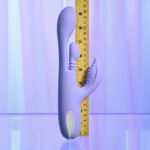 Playboy Pleasure NUBBIN RUBBIN - Purple 24.1 cm USB Rechargeable Thrusting Rabbit Vibrator - Image 8