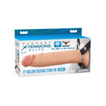 Fantasy X-Tensions Elite 9'' Silicone Hollow Strap-On - Flesh - Flesh 22.9 cm Hollow Strap-On - Image 9