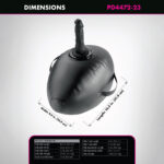 Fetish Fantasy Series Body Dock Inflatable Love Ball - Black Inflatable Cushion with Black 15.2 cm Dildo - Image 6