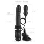 FFS Ultimate Silicone Thruster - Black - Black USB Rechargeable Thrusting Vibrator - Image 7