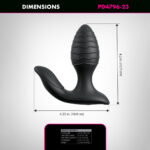 Anal Fantasy Elite Gyro-Milk Pro - Black - Black USB Rechargeable Gyrating Butt Plug - Image 5