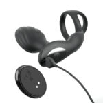 Anal Fantasy Elite Ass-Gasm Gyro-Milk Pro - Black USB Rechargeable Gyrating Butt Plug with Cock Ring - Image 4