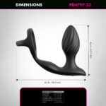 Anal Fantasy Elite Ass-Gasm Gyro-Milk Pro - Black USB Rechargeable Gyrating Butt Plug with Cock Ring - Image 5