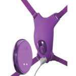 Fantasy For Her Ultimate Butterfly Strap-On - Purple USB Rechargeable Strap-On Stimulator - Image 4