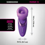 Fantasy For Her Pleasure Sucker - Purple USB Rechargeable Sucking, Licking & Vibrating Stimulator - Image 3