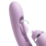 Fantasy For Her G-Touch Pulse Pro - Purple - Purple 23.4 cm USB Rechargeable Rabbit Vibrator with Flicking Shaft and Tip - Image 3