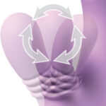 Fantasy For Her intiMotion Flutter Pro - Purple 20.6 cm USB Rechargeable Rabbit Vibrator with Pulsating Tip - Image 4
