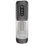 PUMPED Vortex - Gunmetal - Gunmetal Grey/Clear USB Rechargeable Sucking Rotating and Thrusting Auto Masturbator - Image 2