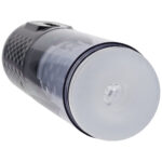 PUMPED Vortex - Gunmetal - Gunmetal Grey/Clear USB Rechargeable Sucking Rotating and Thrusting Auto Masturbator - Image 3