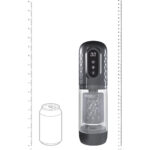 PUMPED Vortex - Gunmetal - Gunmetal Grey/Clear USB Rechargeable Sucking Rotating and Thrusting Auto Masturbator - Image 5