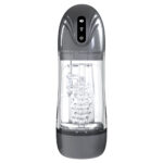 PUMPED SonicPull - Gunmetal - Gunmetal Grey/Clear USB Rechargeable Sucking And Vibrating Auto Masturbator - Image 2