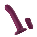 Passion Play Vibrating Dildo - Purple - Purple 18.2 cm USB Rechargeable Vibrating Dildo with Wireless Remote - Image 4