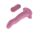 Passion Play Vibrating Dildo - Pink - Pink 18.2 cm USB Rechargeable Vibrating Dildo with Wireless Remote - Image 3