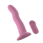 Passion Play Vibrating Dildo - Pink - Pink 18.2 cm USB Rechargeable Vibrating Dildo with Wireless Remote - Image 4
