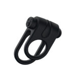 Passion Play Silicone Vibrating Dual Cockring - Black USB Rechargeable Cock & Balls Ring - Image 3