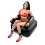 Whipsmart Inflatable Bondage Chair - Black Inflatable Chair with 6'' Vibrating Dong - Image 2