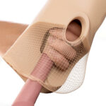 PDX Plus Double Pounder Vibrating Squeeze Stroker - Flesh - Flesh USB Rechargeable Vibrating Vagina Stroker - Image 3