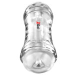 PDX Wet Pussies Super Flip-A-Pussy Over - Clear - Clear Dual Ended Self Lubricating Stroker (Vagina & Ass) - Image 2