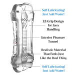 PDX Wet Pussies Super Flip-A-Pussy Over - Clear - Clear Dual Ended Self Lubricating Stroker (Vagina & Ass) - Image 5